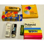 Film Stock, 120 film by Kodak and Ilford, three 35mm films and a Kodak instant colour film (10