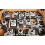 A Tray of 35mm Cameras, manufacturers including Voigtländer, Agfa and more