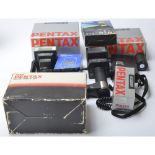 Pentax Accessories, including a AF080C Ring Light set, a Spotmeter V, both in original