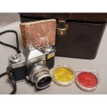 Zeiss Ikon Contaflex IV 864/24, with a Zeiss Tessar 50mm f/2.8 lens in leather carry case with