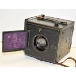 Ica Reflex Camera, 751 8 x 10.5cm Kunstler with a Rollex roll film back, a Zeiss Tessar 15cm f/4.5