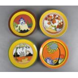A collection of sixteen Wedgwood Clarice Cliff plates, including Tulip, Summer House, Monsoon etc