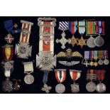 An impressive group of Boer War and later medals and ephemera, including the Distinguished Flying