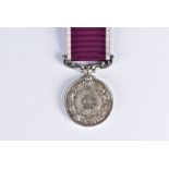 A George V Indian Army Meritorious Service medal, with a crowned George V in Delhi Durbar robes,