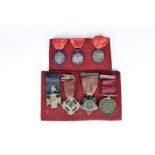 A group of seven Fire Brigade medals, comprising a Queen Victoria Diamond Jubilee Cross, a Surrey