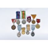 A group of British and Overseas Fire Brigade medals, to include Defence medal, Civil Defence Long
