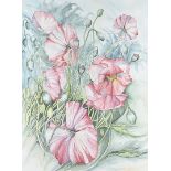 Pauline Hearley, British, 20th Century, watercolour, Poppies, signed with initials to lower half,