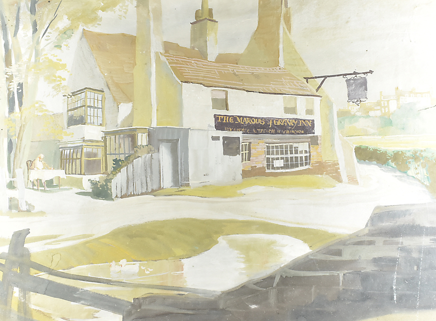 English School 20th century, watercolour 'Marquis of Granby Inn' 57 cm X 74 cm