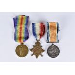 A Royal Marine Artillery WWI trio, comprising the Victory, War and 1914 Star, awarded to R.M.A