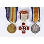 A WWI Royal Staffordshire Fusiliers pair, comprising the Victory and the War medal, awarded to 61794