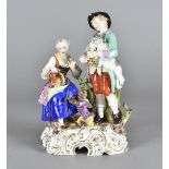 A Samson Paris porcelain animal band figure group, after the Meissen original modelled as a pair