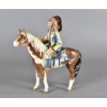A Beswick figure group, Indian Brave atop horse