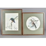 Mark Strong, 20th Century, watercolour on paper, three studies of British birds including