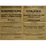 A WWII Message to all farmers in the Czech, the message from the District Office in Caslav,