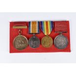 A pair of Royal Welch Fusiliers WWI medals, including the War and Victory medals, awarded to 28308