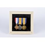 A WWI Royal Artillery trio medal group, comprising the Victory, War and 1914-15 Star, awarded to L-