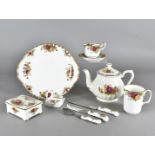 A six place setting Royal Albert 'Old Country Roses' tea service, with bread and butter plates,