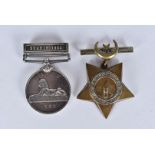 An Egypt 1882-89 medal, having Suakin 1885 clasp, awarded to 1506 SERGT A MASON 1/SHROPS L.I,