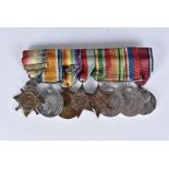 A good WWI and WWII medal group, comprising the 1914 Star with 5th Aug - 22nd Nov 1914 clasp,