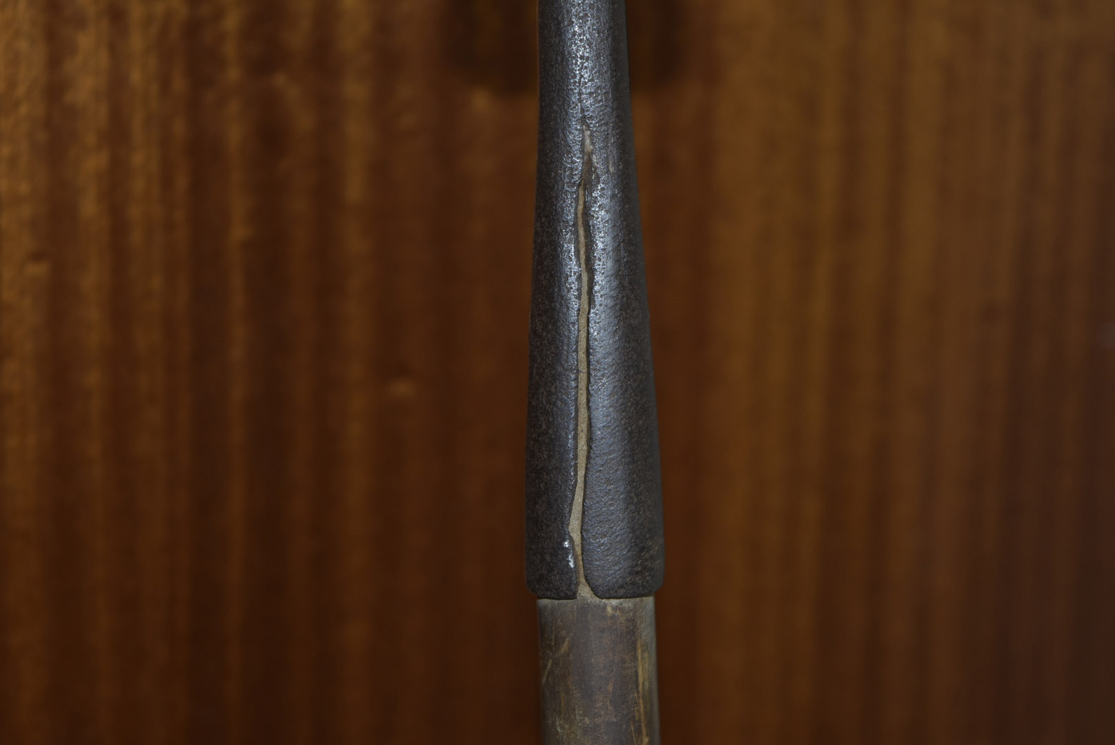 Two tribal spears, both having long double sided blades to the top, with long spears to base, - Image 6 of 7