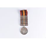 A Queen's South Africa medal, with seven clasps, comprising South Africa 1901, South Africa 1902,