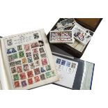 A collection of stamps and First Day Covers, including a school boy Strand album with some 1930s