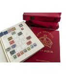 A group of five stamp albums, including Vol. 1 & 2 New Imperial sparsely populated and the SG