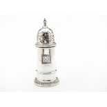A modern silver sugar caster by B E S Co, of typical form with engraved Tate & Lyle logo and dated