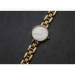 A 9ct Bergerie gold lady's wristwatch, circular mop dial on a 9ct gold bracelet, 19g
