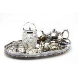 A group of Victorian and later silver and other items, including an 1839 Royal Botanic Society