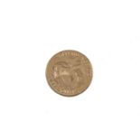 A 1970s John Pinches 9ct gold Fifty Dollars coin, marked Independence 1973, The Commonwealth of