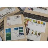 Five folders of First Day Covers, predominantly from New Zealand and some British examples, approx