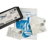A folder containing RAF and Aircraft related First Day Covers, together with a Spitfire book and