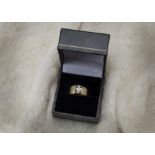 A modern 9ct gold zultanite and diamond ring with certificate,