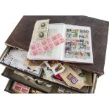 A large collection of George V and later British and World stamps, presented in two card drawer