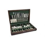 A 1970s canteen of Arthur Price kings pattern silver plated cutlery, together with six silver plated