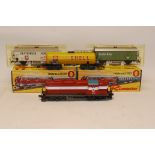 Lionel American O Gauge 3-rail Diesel Locomotive and Rivarossi Continental Freight Stock, the