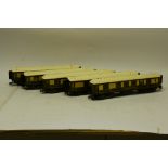 A Modified Leeds O Gauge 2-rail Electric Wooden 5-Car Pullman 'Brighton Belle', comprising Car no 86