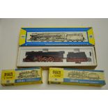 Piko HO Gauge Steam Locomotives, DB black, BR015 4-6-2, BR642-6-2T and BR24 2-6-0, all in original