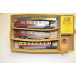 Trix 00 Gauge Meteor Diesel Express 3-Car unit, in maroon and cream, with instructions, in
