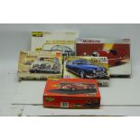 Tamiya, Burago and Academy Model Kits, A boxed group comprising 1:24 scale 24151 Jaguar Mk II Saloon