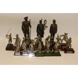Royal Hampshire and other Pewter Figures Hastings English Civil War and later, including Royal