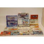 USA and Other Plane Model Kits, A boxed collection of vintage and modern planes, including 1:48