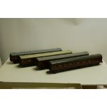 Four Lima 0 Gauge BR maroon Coaches three superdetailed, three unboxed Lima coaches converted to