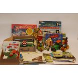 Post-War Toys and Games, Including, a boxed tin Mettoy Supertype child's typewriter, pull-along