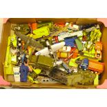 Play-Worn Post War Dinky Toys, Commercial, private and military vehicles and aircraft, including 7.5