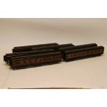 Bassett-Lowke/Exley Repainted O Gauge LMS Coaches, comprising two composite coaches, one 1st, one