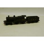 A Scratchbuilt O Gauge Finescale 2-rail Ex-LNWR 4-4-0 Locomotive and Tender, with Plastikard body