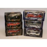 Burago, Polistil and ERTL, A boxed group of 1:18 scale Jaguars including, Burago 3016 (2) E