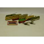 Model Trams and Others, Five OO Scale plastic model trams some by Hadfield Plastics, and others, F